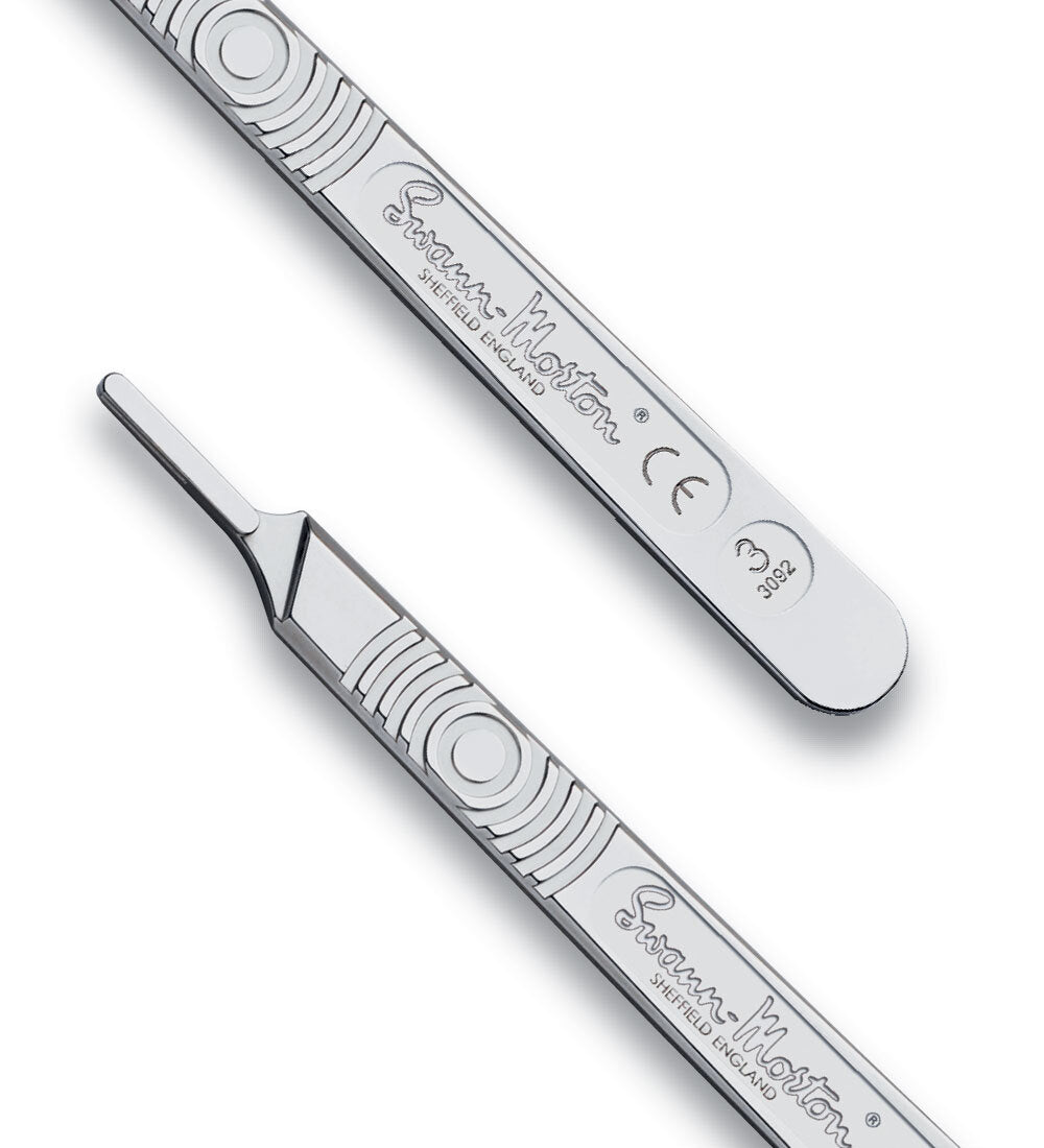 #3 Swann Morton Dermaplaning Tool / Handle, Surgical Stainless Steel