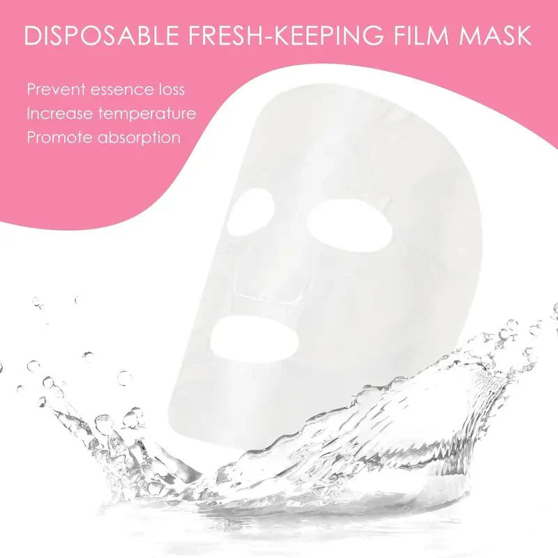 Disposable Facial Sheet Mask, Transparent Plastic (100 pieces)