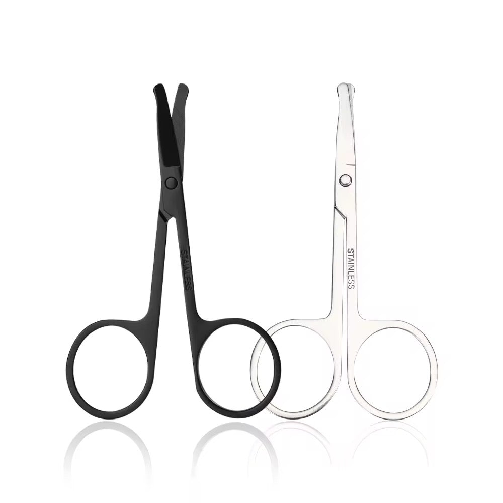 Facial Hair / Brow Scissors, Rounded Safety Tip, Stainless Steel