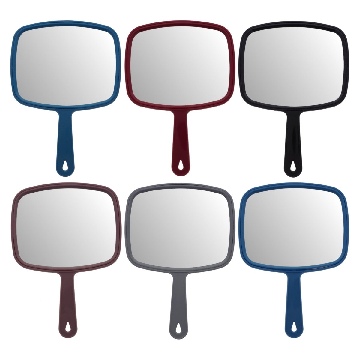Rectangular Handheld Mirror, Assorted Colours