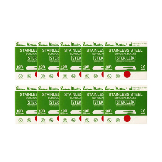 THE BEAUTY ACADEMY BULK BLADE BUNDLE, 10 x 100ct #10R Swann Morton Dermaplaning Blades Canada