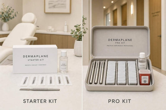 Dermaplane Pro Kit vs Starter Kit - DermaplaningSupplies.com