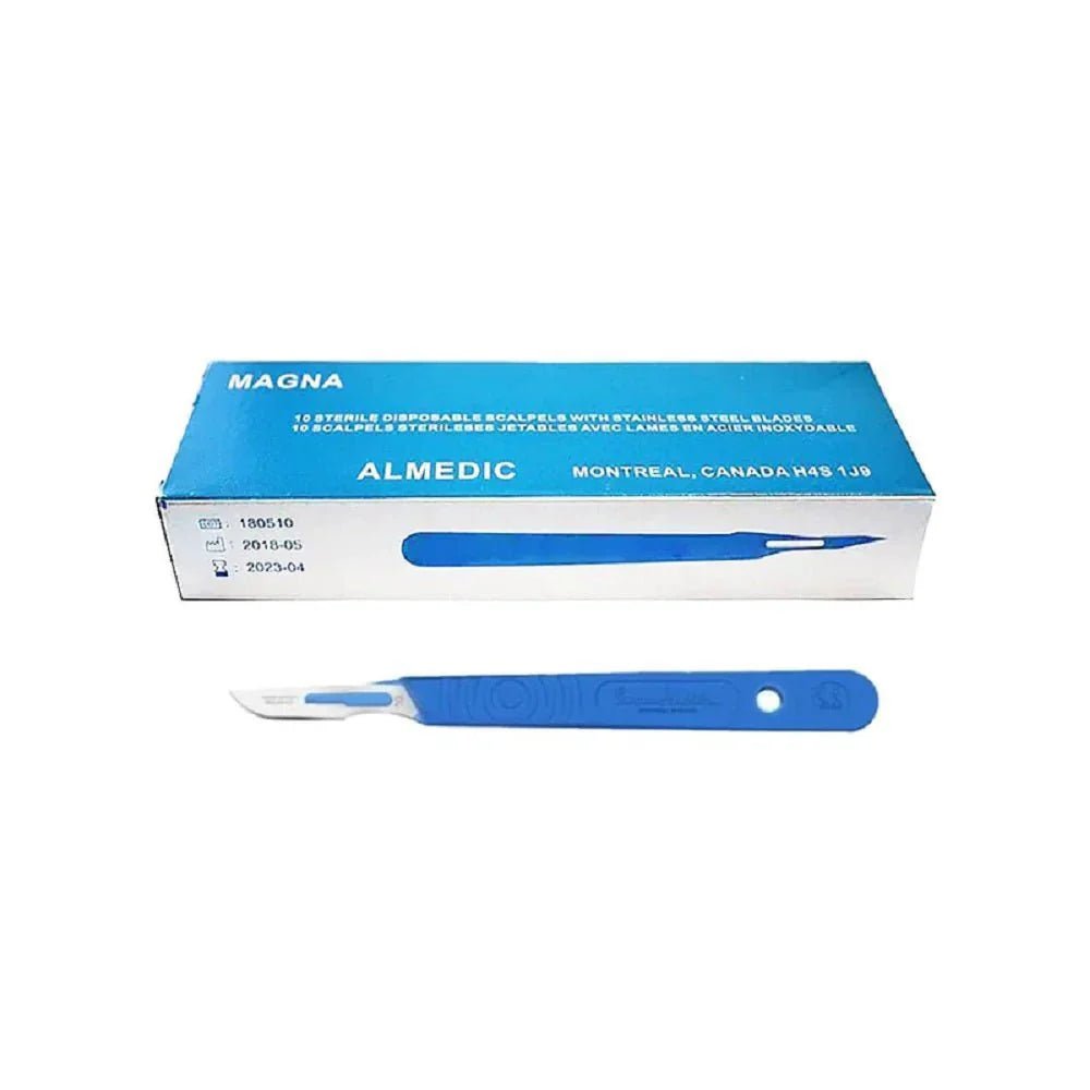 #10 Disposable Dermaplaning Scalpels, Premium Blade + Handle, Sterile, Box of 10 Canada