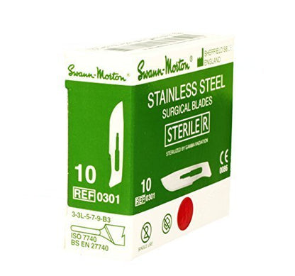 #10 Swann Morton Dermaplaning Blades, Stainless Steel Surgical Blade, Sterile, Pack of 25 Canada