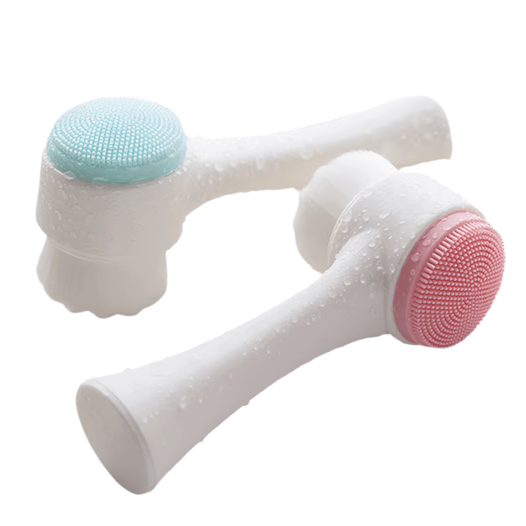 2 in 1 Double Side Facial Cleansing Brush, Silicone Facial Scrubber Canada