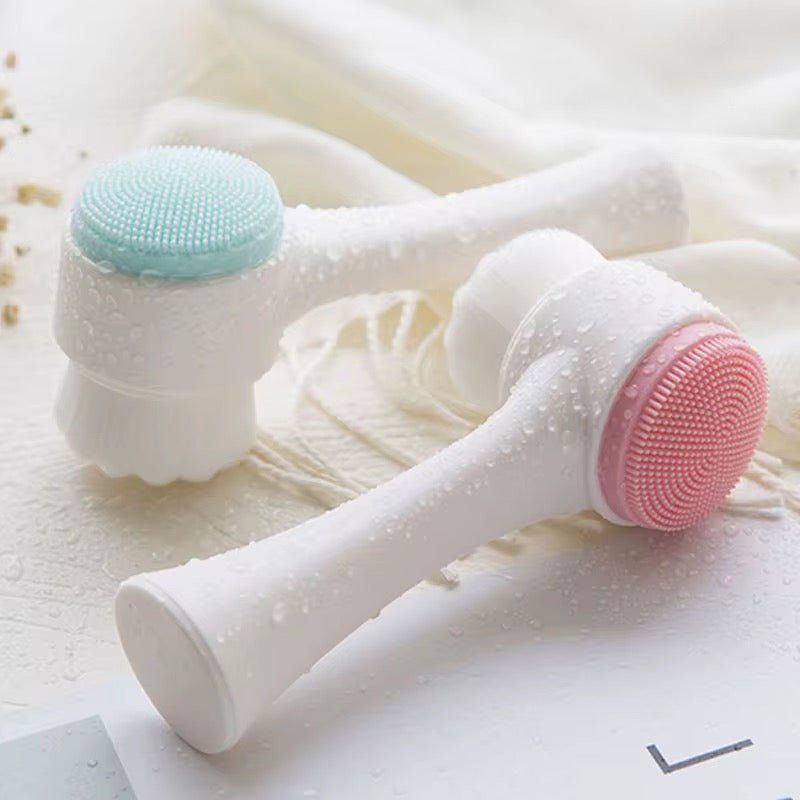 2 in 1 Double Side Facial Cleansing Brush, Silicone Facial Scrubber Canada