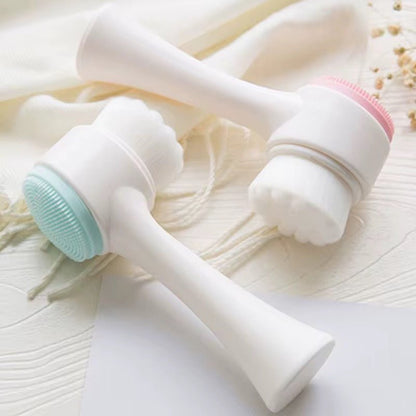 2 in 1 Double Side Facial Cleansing Brush, Silicone Facial Scrubber Canada