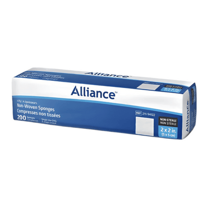2” x 2” Gauze Facial Sponge Non - Woven, Non Sterile 4ply Canada