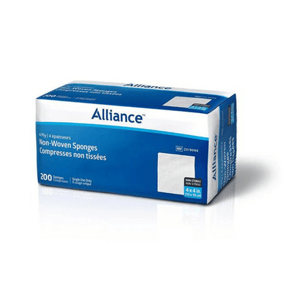 4” x 4” Gauze Facial Sponge Non - Woven, Non Sterile 4ply Canada