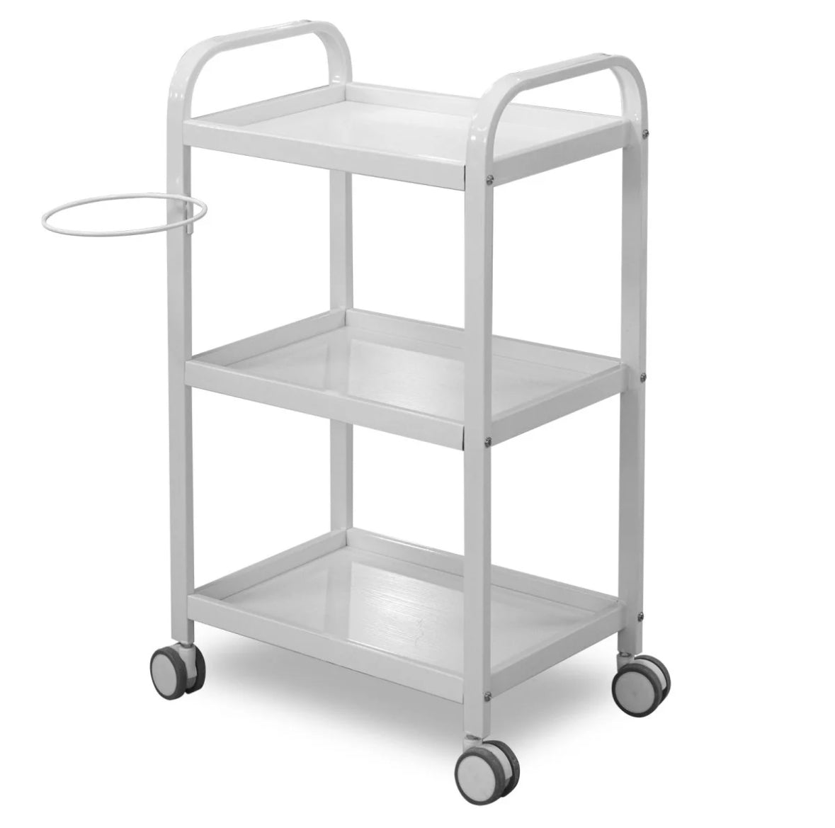 Aesthetics Spa Facial Cart / Trolley with Facial Bowl Holder, White
