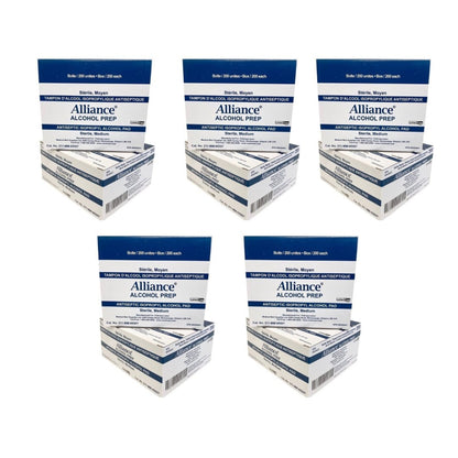 Alliance Alcohol Prep Pads, Medium, 200/box