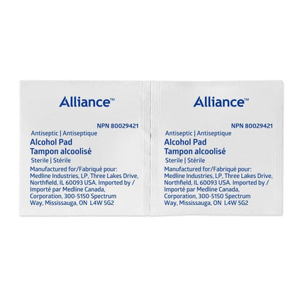 Alliance Alcohol Prep Pads, Medium, 200/box Canada