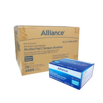 Alliance Alcohol Prep Pads, Medium, 200/box Canada