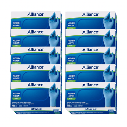Alliance Disposable Nitrile Gloves, Medical Grade Exam Gloves, Medium Canada