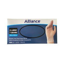 Alliance Disposable Vinyl Gloves, Medical Grade Exam Gloves, Extra Large Canada