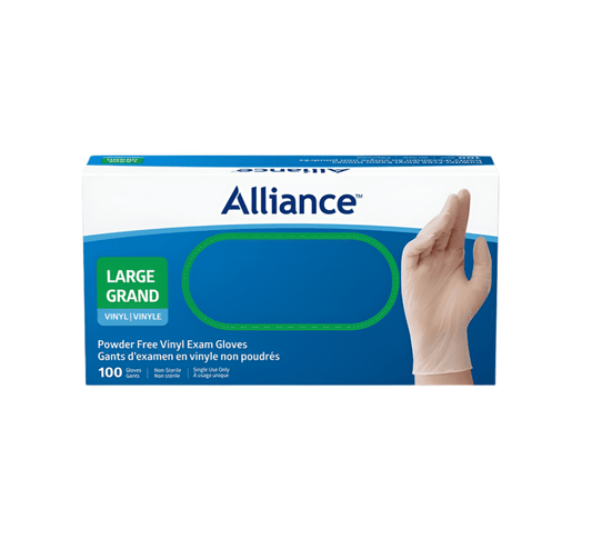 Alliance Disposable Vinyl Gloves, Medical Grade Exam Gloves, Large Canada