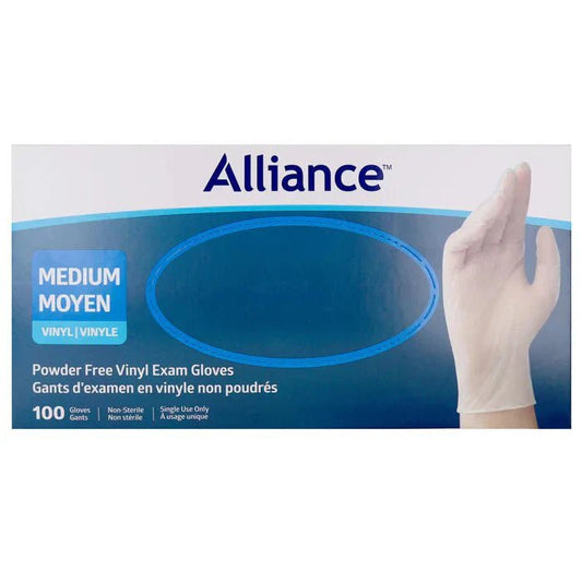 Alliance Disposable Vinyl Gloves, Medical Grade Exam Gloves, Medium Canada