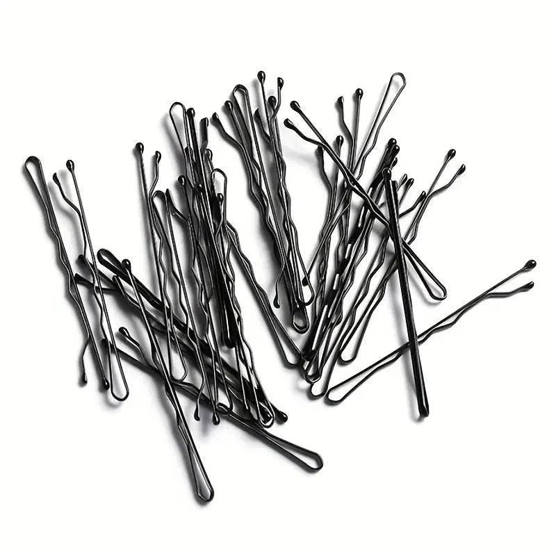 Black Bobby Pins, 2” Hairpin Wave, 100 pieces