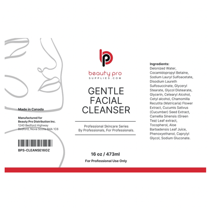 BPS Pro Series Gentle Facial Cleanser, Professional Size 16oz / 473ml
