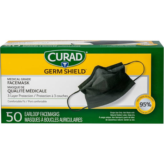 Curad Earloop Face Mask, Black Box of 50 Canada