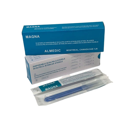 #10 Disposable Dermaplaning Scalpels - Premium | Blade + Handle | Sterile | Box of 10