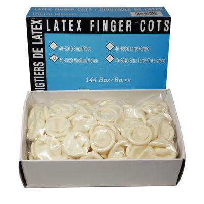 Latex Finger Cots, 144 Count, Medium