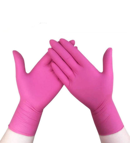 Disposable Gloves 5 mil Vinyl Nitrile Blend, Pink 100/box, LARGE * Canada