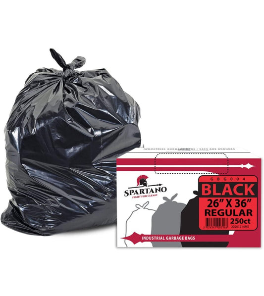 Garbage Bag Extra Strong, 26" X 36" Black, Case of 250 Canada