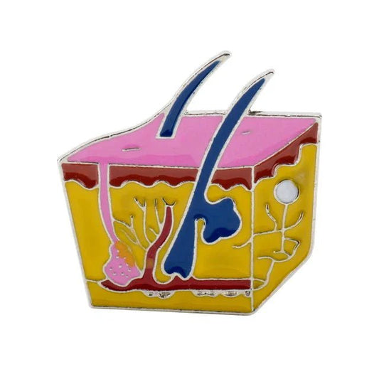 Lapel Pin - Hair Follicle Skin Enamel Pin for Aestheticians Canada