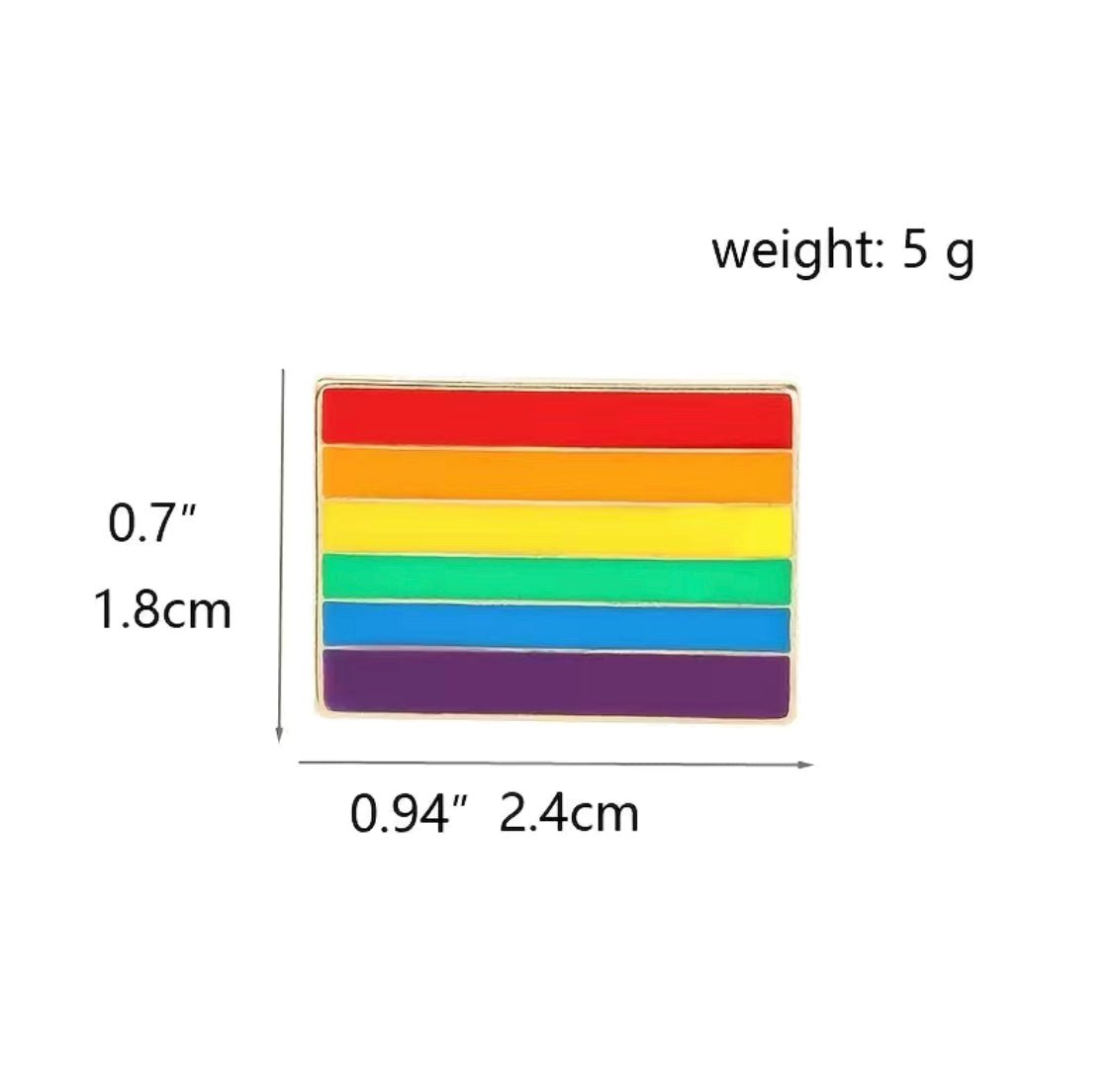 Lapel Pin - Rainbow Pride Flag Enamel Pin for Aestheticians Canada