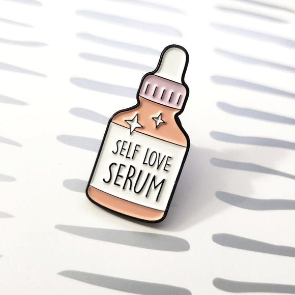 Lapel Pin - Self Love Serum Skin Care Enamel Pin for Aestheticians Canada