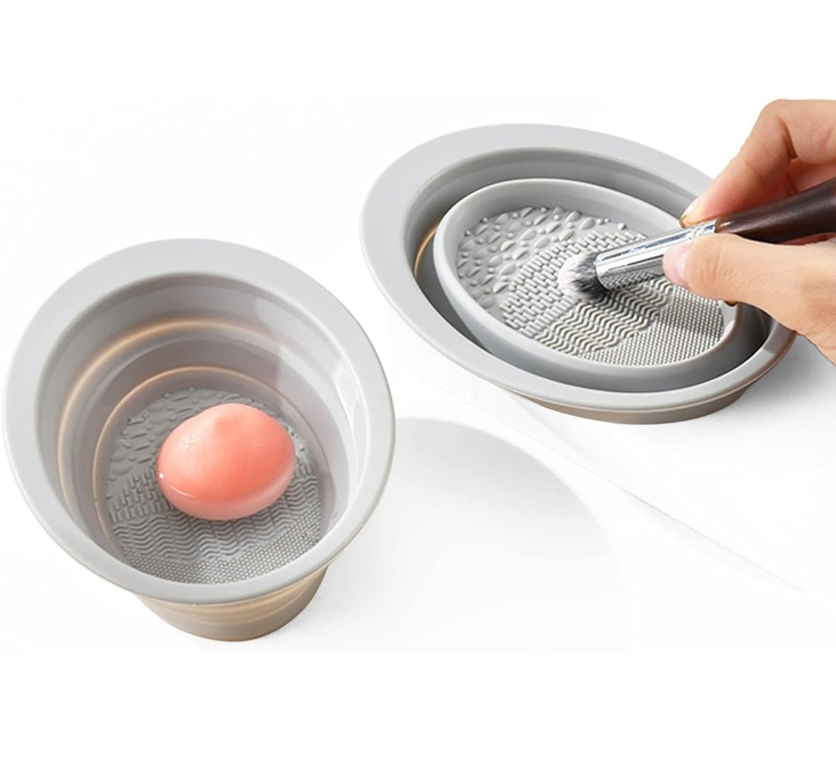 Mask Brush Cleaning Bowl, Collapsible Silicone Bowl