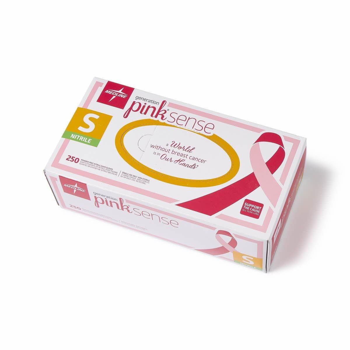 Medline PinkSense Pink Nitrile Gloves Powder Free Box/250 Canada