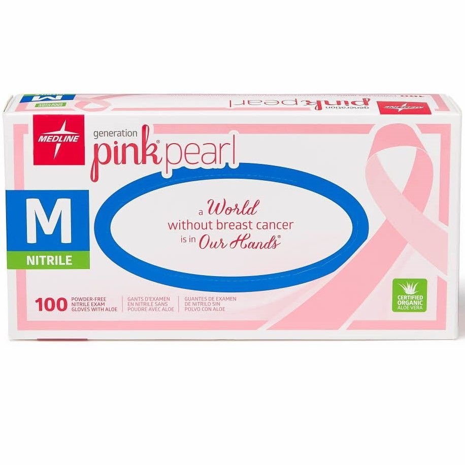 Medline PinkSense Pink Nitrile Gloves Powder Free Box/250 Canada