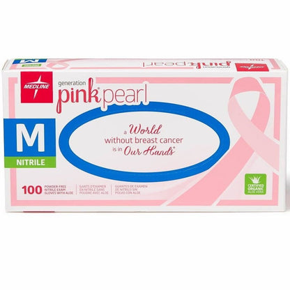Medline PinkSense Pink Nitrile Gloves Powder Free Box/250 Canada