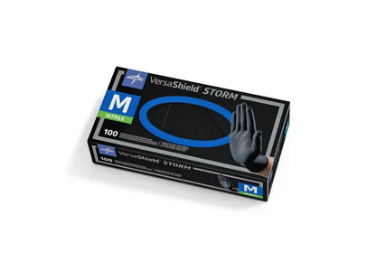 Medline Versashield Black Nitrile Gloves