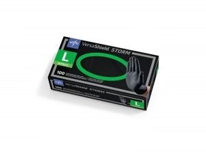 Medline Versashield Black Nitrile Gloves