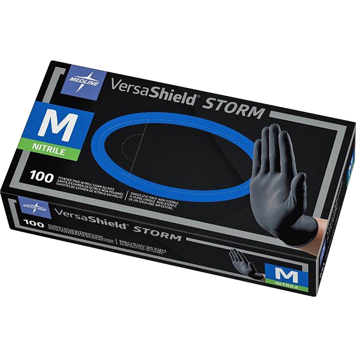 Medline VersaShield Storm Black Disposable Nitrile Gloves, Powder Free Canada