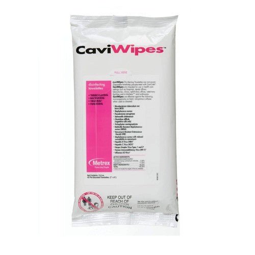 CaviWipes Surface Disinfectant Wipe 7" x 9", Flat Pack