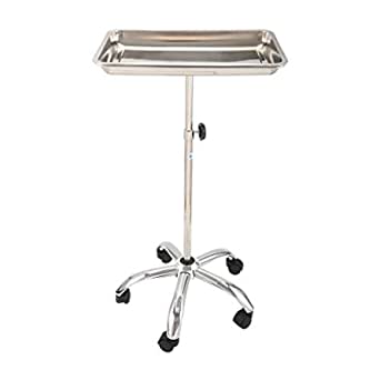 Stainless Steel Mobile Tray Cart / Trolley with Removable Tray for Medical Aesthetics