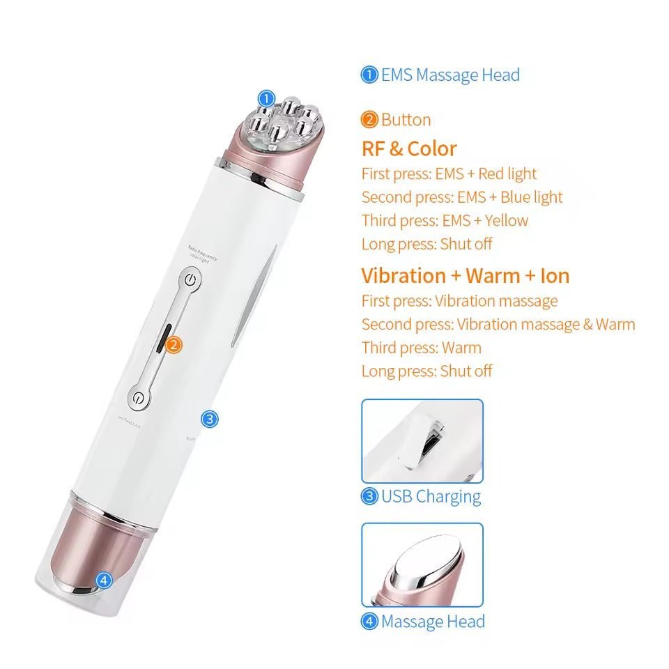 Multi Function RF / EMS / LED Light Therapy Facial Tool Canada