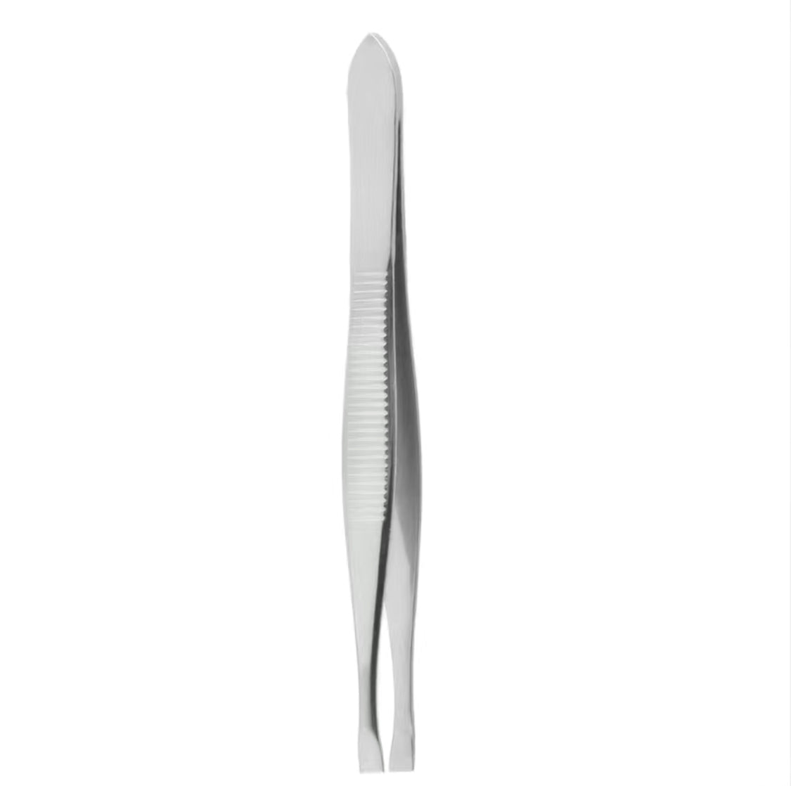 Professional Flat Tip Tweezers, Stainless Steel