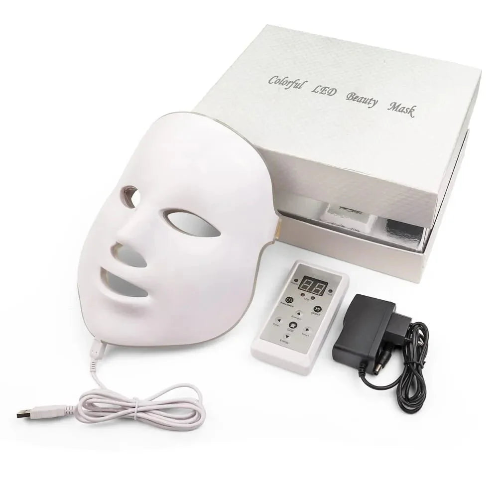 Professional Advanced LED Light Therapy Facial Mask - Skin Rejuvenation + Acne Treatment