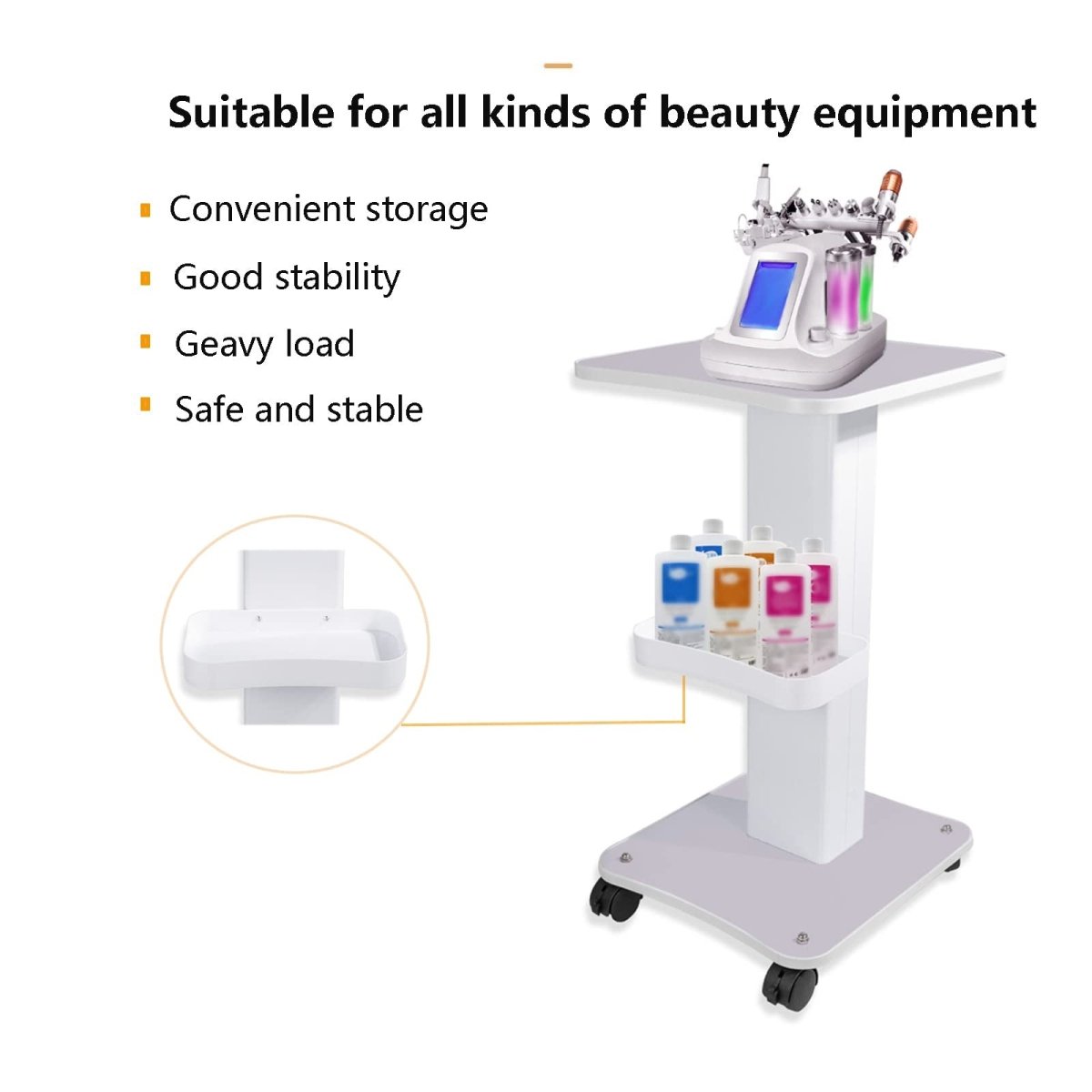 Professional Spa Trolley Salon Equipment Cart for Beauty Equipment