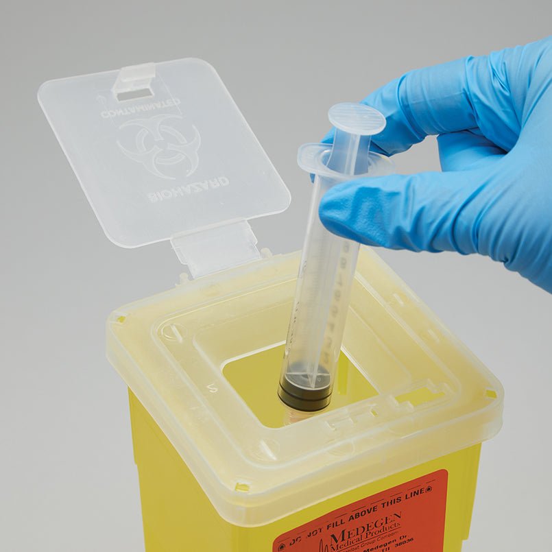 Sharps Container, Yellow 1 qt (0.95 Liter) – DermaplaningSupplies.com