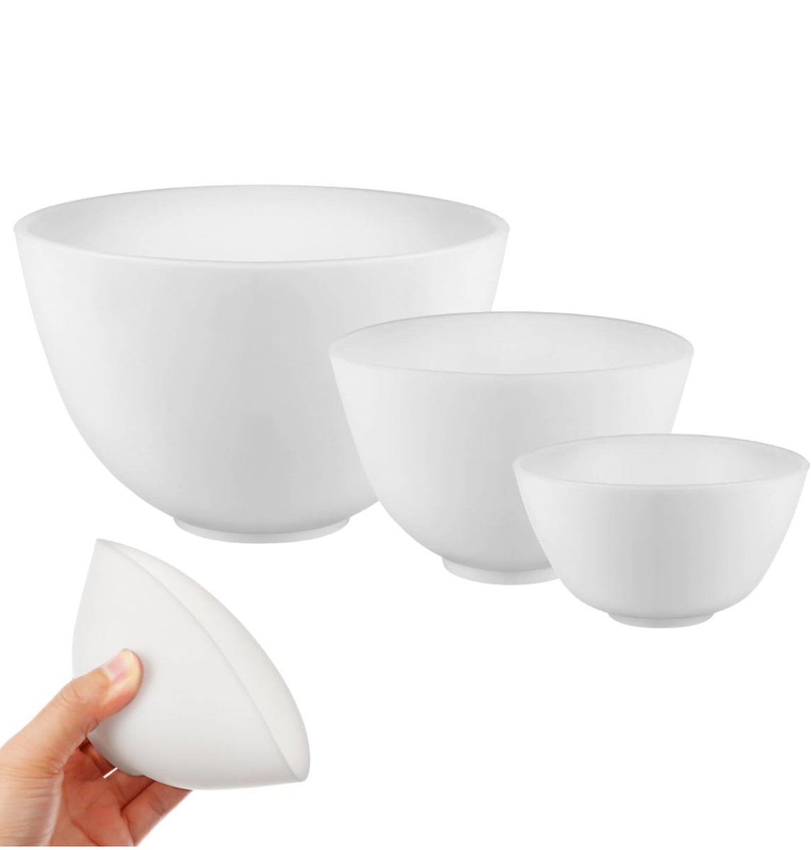 Silicone Bowls, Mask Facial Bowls, White Medium, 300ml / 10oz Canada