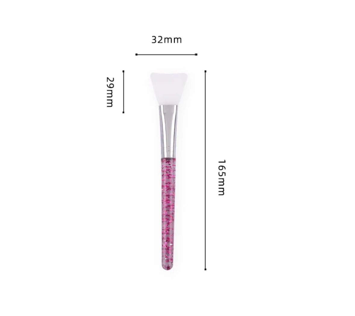 Silicone Face Brush Applicator, Pink with Glitter Handle Canada