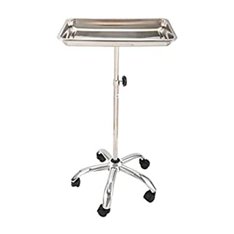 Stainless Steel Mobile Tray Cart / Trolley with Removable Tray for Medical Aesthetics Canada