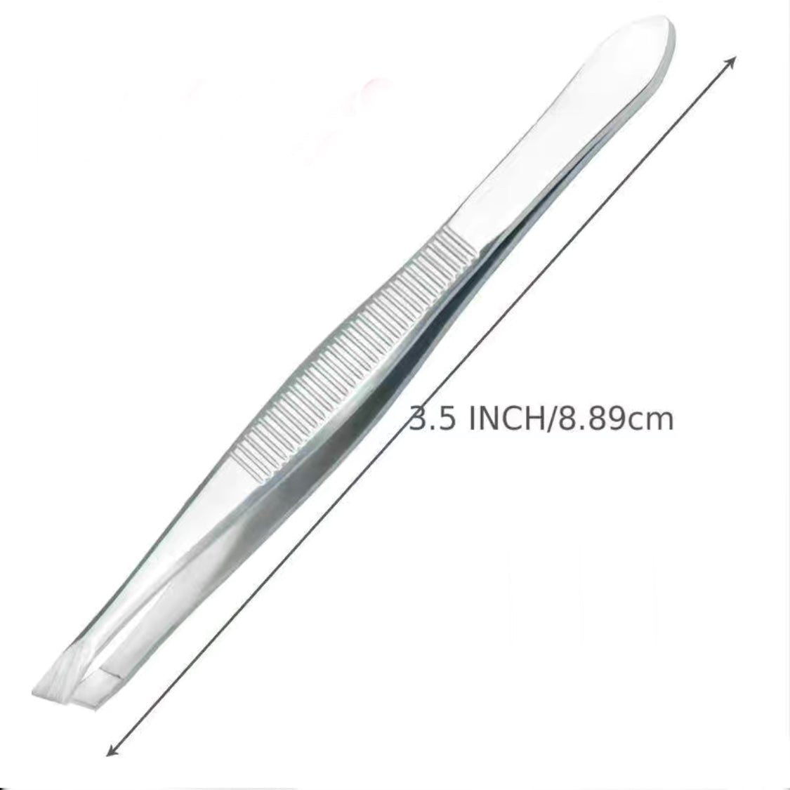 Tweezers, Slanted Tip 3.5” Stainless Steel with Matte Finish Canada