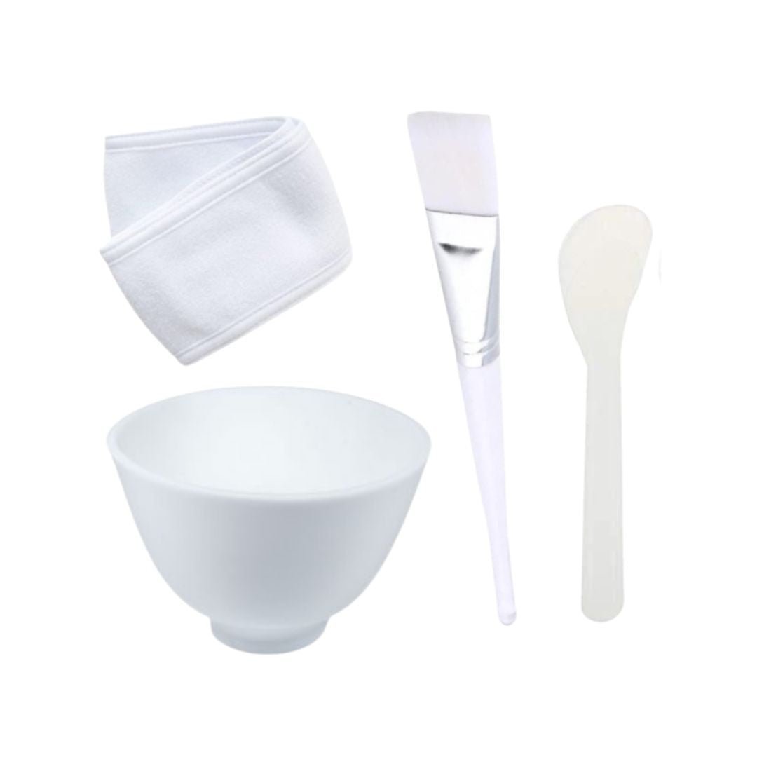 4 piece Pro Facial Set - Silicone Bowl, Spatula, Facial Brush + Headband Canada